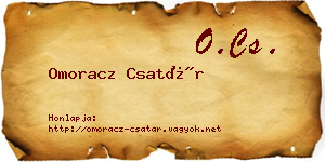 Omoracz Csatár névjegykártya
